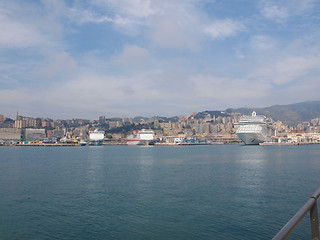 Image showing Harbour Genoa Italy