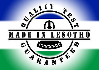 Image showing Quality test guaranteed stamp 