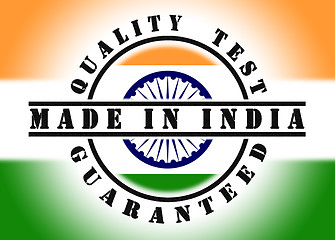 Image showing Quality test guaranteed stamp 