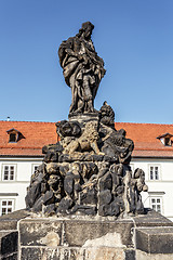 Image showing Staue on the Charles Bridge in Prague, Czech Republic.