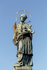 Image showing Staue on the Charles Bridge in Prague, Czech Republic.