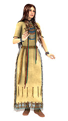 Image showing Native American Young Woman