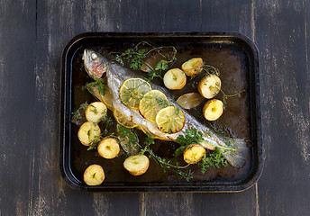 Image showing Baked Rainbow Trout