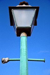 Image showing  street lamp and a bulb in the sky arrecife teguise 