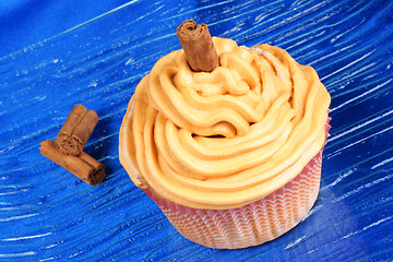 Image showing Carrot and cinnamon cupcake