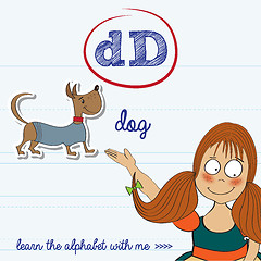 Image showing alphabet worksheet of the letter d