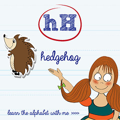 Image showing alphabet worksheet of the letter h