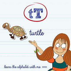 Image showing alphabet worksheet of the letter t