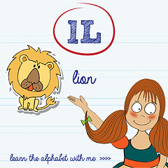 Image showing alphabet worksheet of the letter l