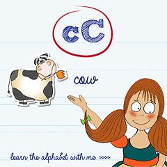 Image showing alphabet worksheet of the letter c