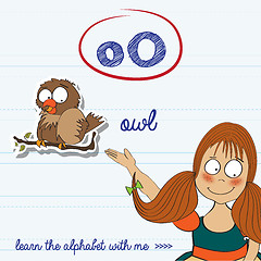 Image showing alphabet worksheet of the letter o