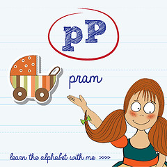 Image showing alphabet worksheet of the letter p