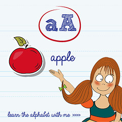 Image showing alphabet worksheet of the letter a