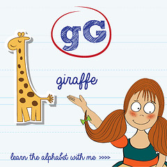 Image showing alphabet worksheet of the letter g