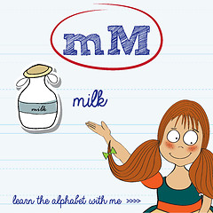 Image showing alphabet worksheet of the letter m