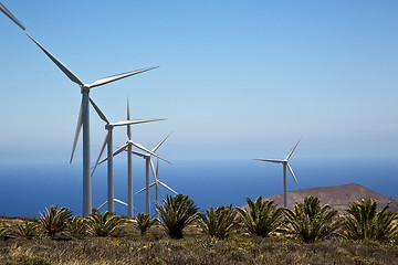 Image showing turbines and the sky in the isle 