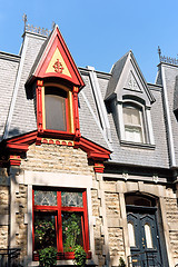 Image showing Colorful victorian houses in Montreal, Canada