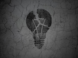 Image showing Business concept: Light Bulb on grunge wall background