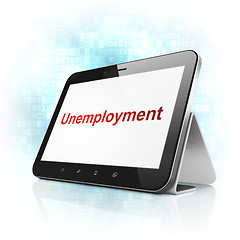 Image showing Finance concept: Unemployment on tablet pc computer