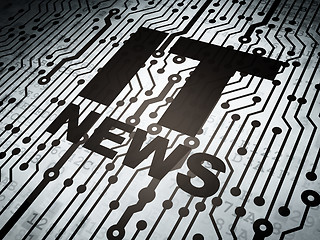 Image showing News concept: circuit board with IT News