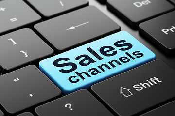 Image showing Marketing concept: Sales Channels on computer keyboard background