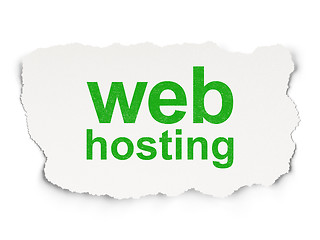 Image showing Web design concept: Web Hosting on Paper background