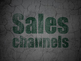 Image showing Advertising concept: Sales Channels on grunge wall background