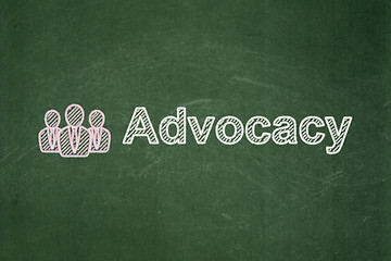 Image showing Law concept: Business People and Advocacy on chalkboard background