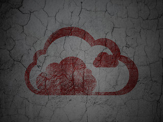 Image showing Cloud computing concept: Cloud on grunge wall background