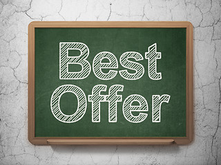 Image showing Finance concept: Best Offer on chalkboard background