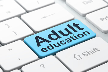 Image showing Education concept: Adult Education on computer keyboard background