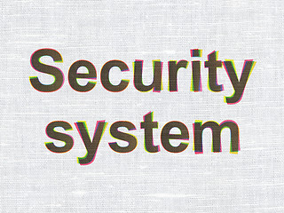 Image showing Privacy concept: Security System on fabric texture background