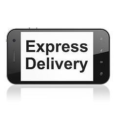 Image showing Business concept: Express Delivery on smartphone