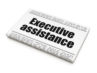 Image showing Finance concept: newspaper headline Executive Assistance