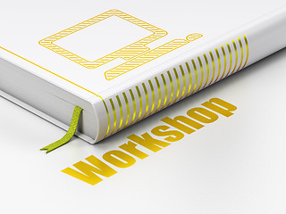 Image showing Education concept: book Computer Pc, Workshop on white background