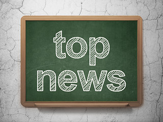 Image showing News concept: Top News on chalkboard background