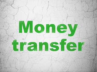 Image showing Finance concept: Money Transfer on wall background