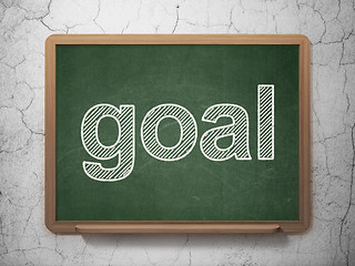 Image showing Marketing concept: Goal on chalkboard background