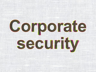 Image showing Security concept: Corporate Security on fabric texture background