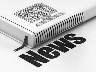 Image showing News concept: book Computer Pc, News on white background