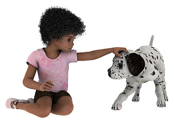 Image showing Child and Dog