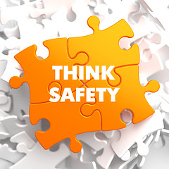 Image showing Think Safety on Orange Puzzle.