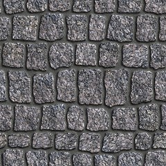 Image showing Granite Sett. Seamless Tileable Texture.