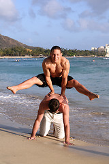 Image showing Fun on the beach