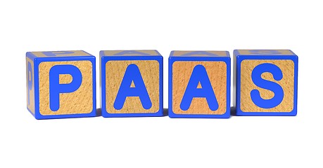 Image showing PAAS - Colored Childrens Alphabet Blocks.