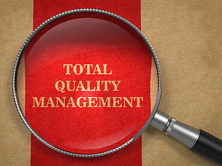 Image showing Total Quality Management - Magnifying Glass.