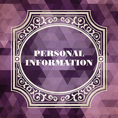 Image showing Personal Information Concept. Vintage design.