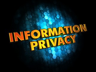 Image showing Information Privacy Concept on Digital Background.