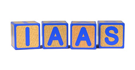 Image showing IAAS - Colored Childrens Alphabet Blocks.