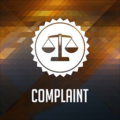 Image showing Complaint Concept on Triangle Background.